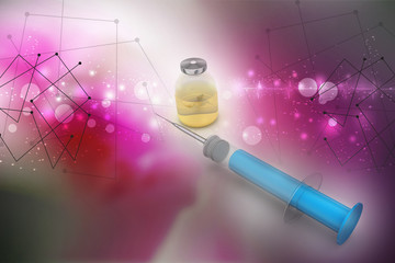 syringe and medicine