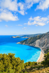 Fototapeta na wymiar View of beautiful Myrtos beach on Kefalonia island, Greece
