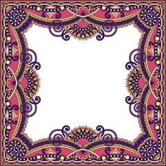floral vintage frame, ukrainian ethnic style