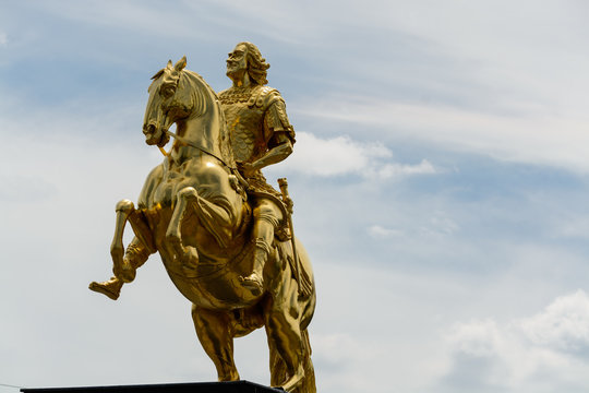 Equestrian statue of Augustus II the strong in Dresden