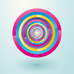 Colorful circles revolves to lost