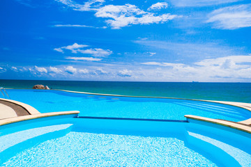 Fototapeta na wymiar Blue Luxury Romantic Villa