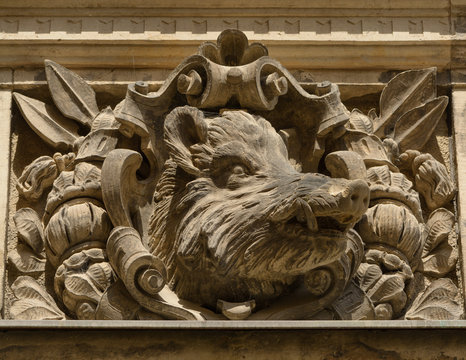 Architectural detail at Dresden historical center