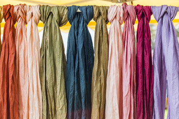 Fototapeta premium Series of silk pashminas