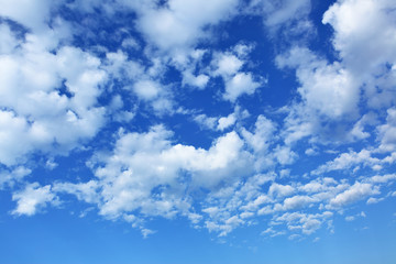 Naklejka na ściany i meble Blue sky with clouds