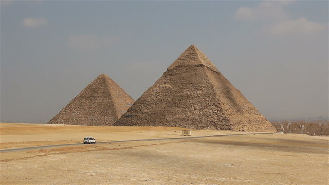 Pyramids on the background of Cairo. Egypt