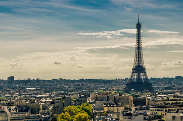 View of the Eiffel tower in Paris