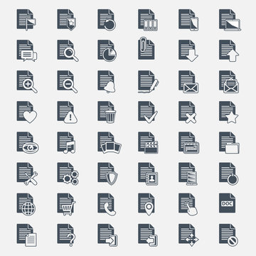 Vector big set Document File icons