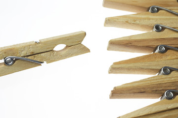 Wooden clothes peg