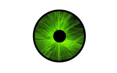 Green iris eye
