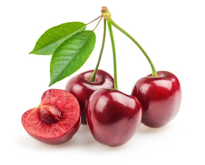 cherries isolated