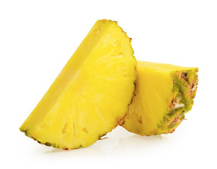 Pineapple slices isolated