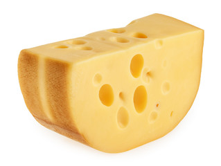 piece of cheese isolated