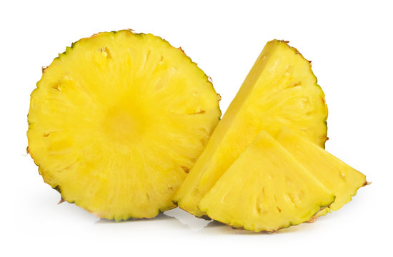 Pineapple slices isolated