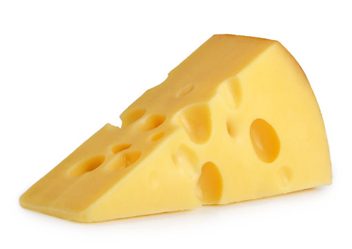 piece of cheese isolated