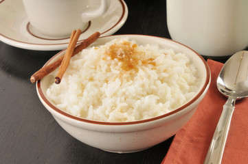 Rice with milk and sugar