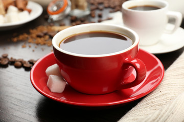 Fresh coffee with several ingredients