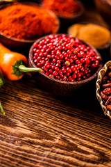 Taste of Indonesia, oriental theme with spices