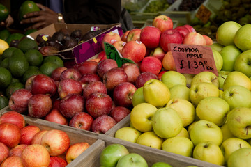 selection of apples.