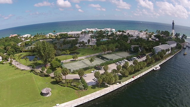 Aerial view of Florida Atlantic coastline scenery