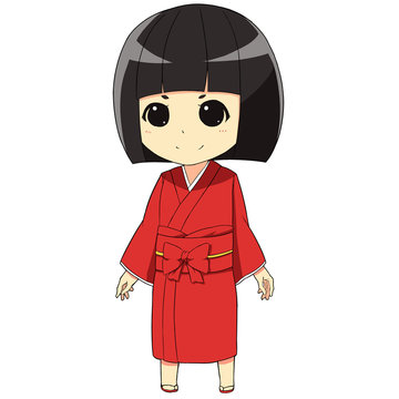 和風着物の女の子