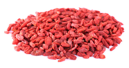 Goji berries isolated on white