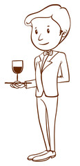 A plain sketch of a waiter