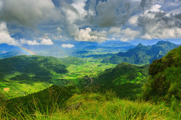 Obraz na płótnie Canvas View of Phu Chi Fa mountain