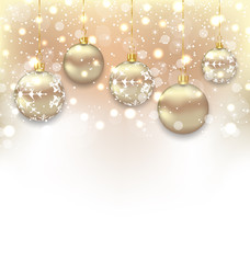 Fototapeta na wymiar Christmas shimmering background with balls and copy space for yo