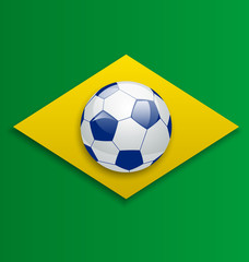 Soccer ball, concept for Brazil 2014 football championship