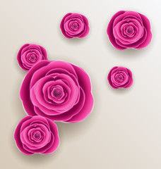 Cutout flowers - beautiful roses, paper craft