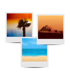 Photoframes with summertime background