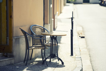 Street in Spain in the summer