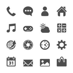 smart phone application icon set, vector eps10