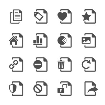file document icon set 2, vector eps10.