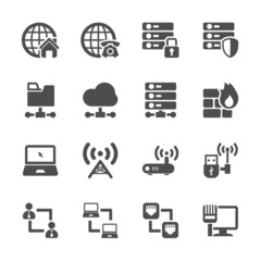network icon set, vector eps10