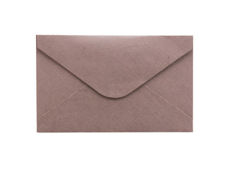 Brown envelope isolated on white background
