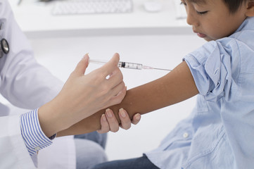 Children afraid of vaccination