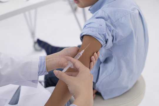 Children afraid of vaccination