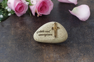 Stein mit Grabspruch