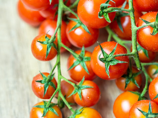 Red Ripe Cherry Tomatoes Close Up