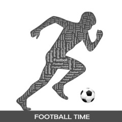 Football logo created from words
