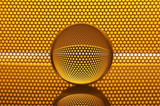 Abstract background with glass ball