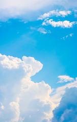 Obraz premium white cloud and blue sky background image