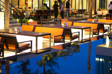 Restaurant at night