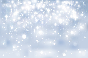 Vector abstract blue bokeh background.