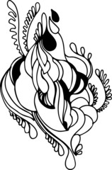 sketch of a vegetative ornament