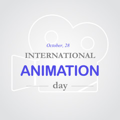 World animation day, October, 28