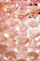 Pyramid of champagne