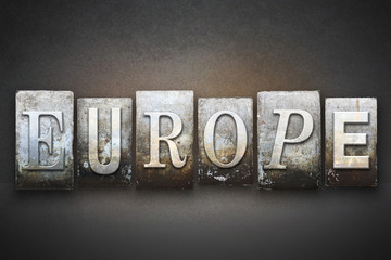 Fototapeta na wymiar Europe Letterpress